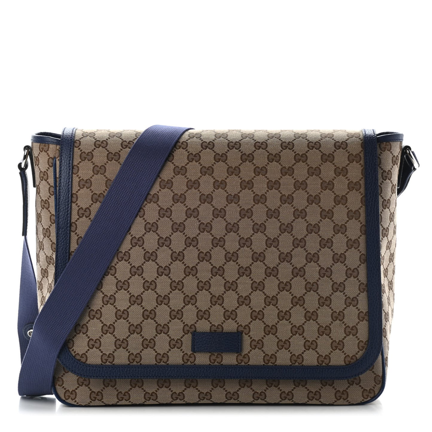 Monogram Convertible Diaper Bag Blue