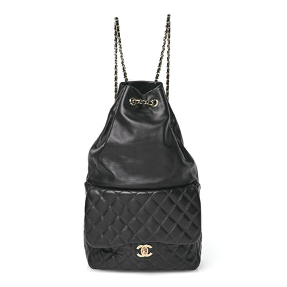 Chanel Lambskin Quilted Large In Seoul Backpack Black 1 of 12