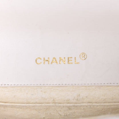 Chanel Calfskin Diamond Double Stitch Flap White 8 of 22