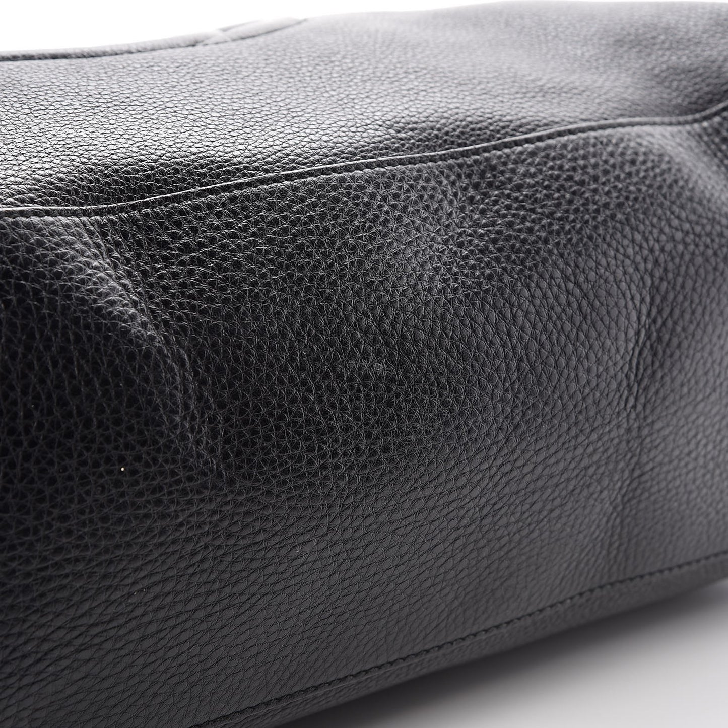 Pebbled Calfskin Medium Soho Chain Shoulder Bag Black