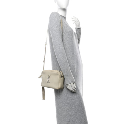 Saint Laurent Grained Lambskin Monogram Lou Camera Bag Crema Soft 2 of 12