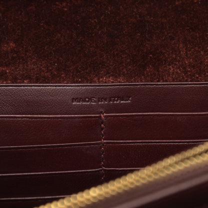 Saint Laurent Textured Velour Monogram Chain Wallet Red Clay 7 of 11