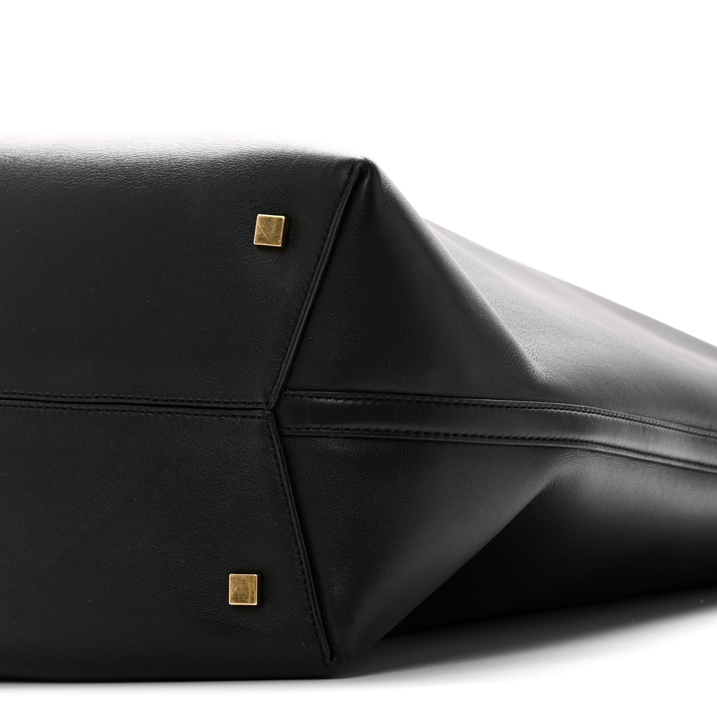 Shiny Calfskin Le 37 Long Bucket Bag Black