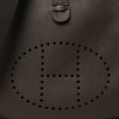 Hermes Taurillon Clemence Evelyne II PM Chocolate 8 of 10