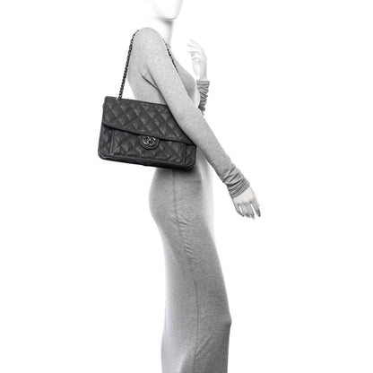 Chanel Caviar Quilted Large French Riviera Flap Dark Grey 2 of 12