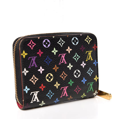 Louis Vuitton Monogram Multicolor Zippy Coin Purse Black Grenade 3 of 8