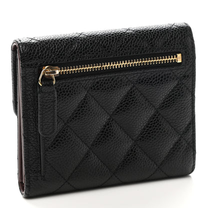Chanel Caviar Quilted Compact Flap Wallet Black 3 of 7