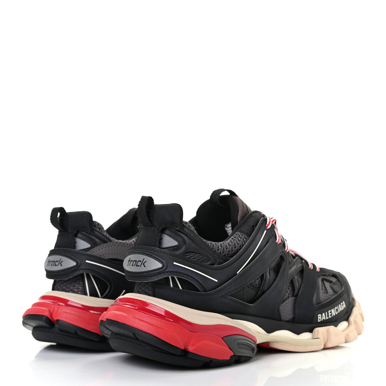 Balenciaga Mesh Nylon Womens Track Sneakers 38 Black Gris 4 of 7