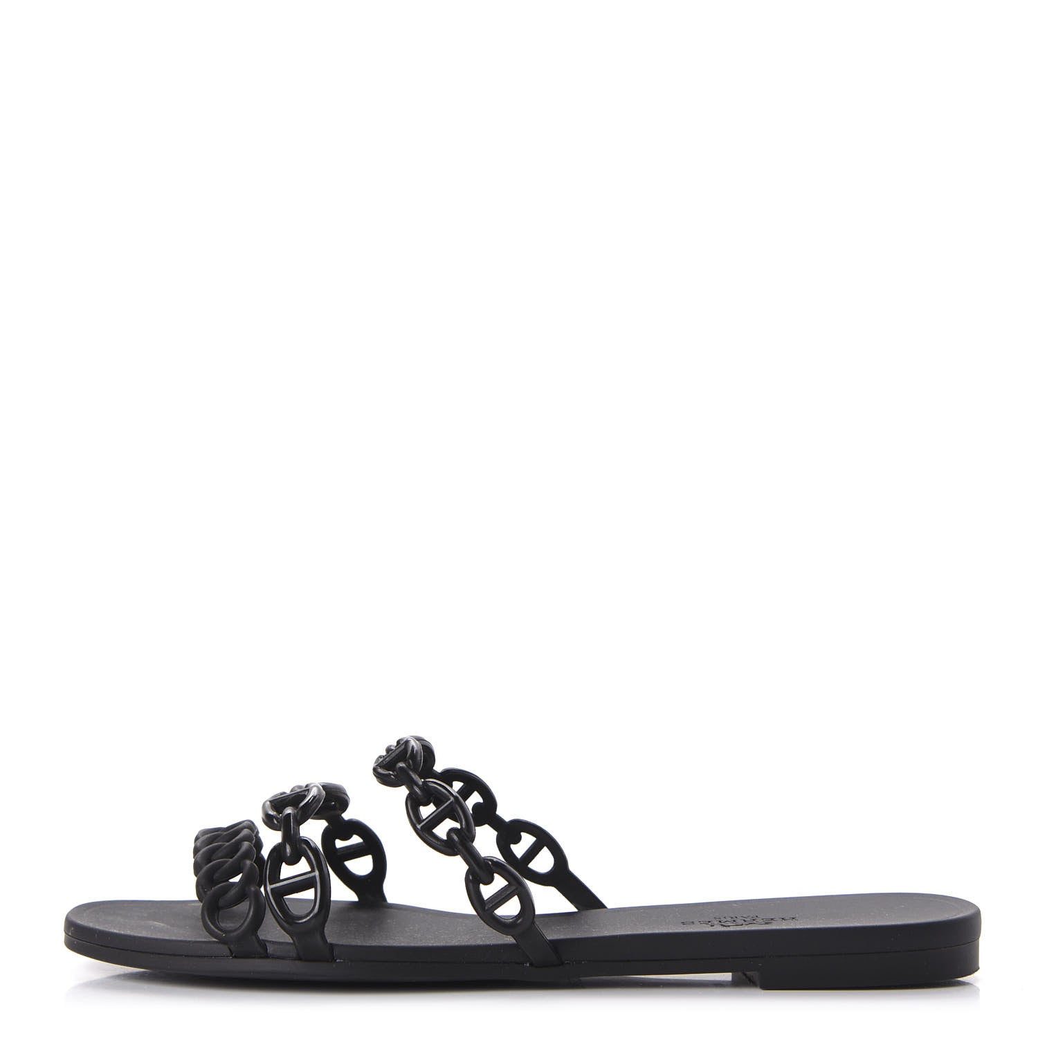 Hermes TPU Rivage Sandals 36 Black 1 of 9