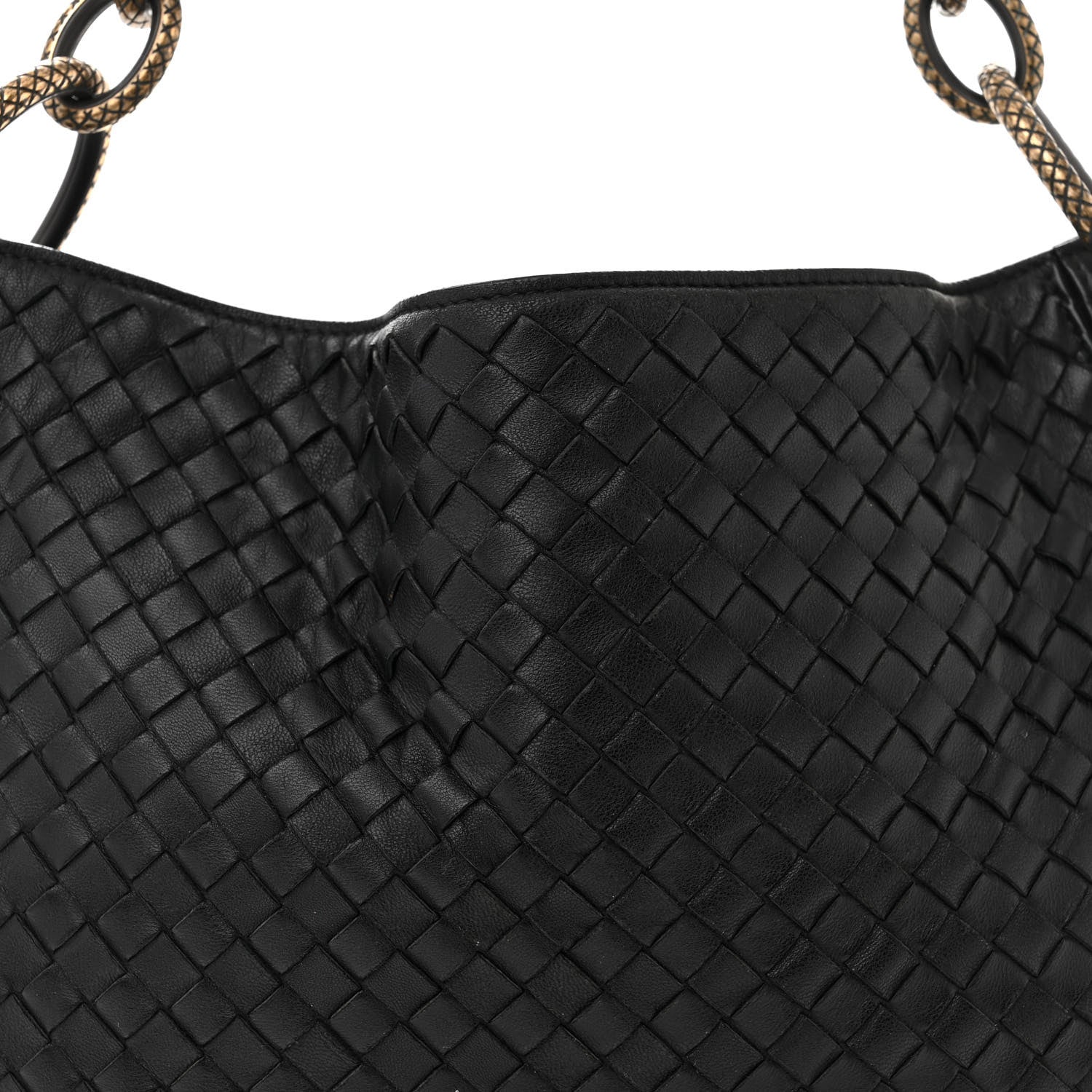 Bottega Veneta BOTTEGA VENETA Nappa Intrecciato Small Loop Ebano 10 of 16