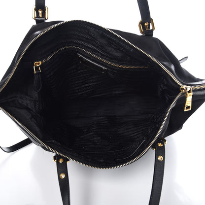 Prada Tessuto Nylon Saffiano Tote Black 6 of 9