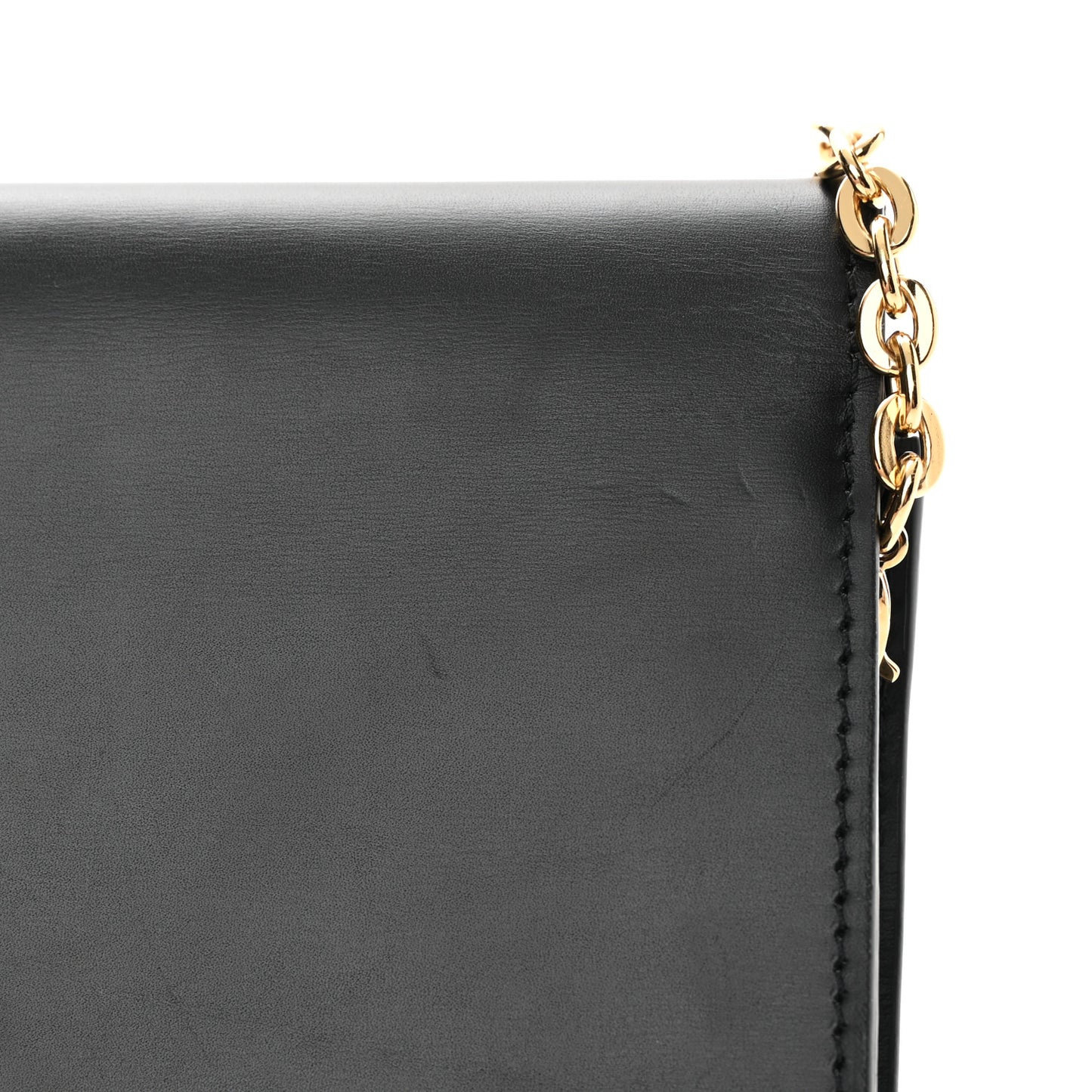 Calfskin Chain Louise GM NM Black