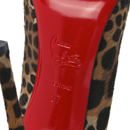 Christian Louboutin Jaguar Pony Hair So Kate 120 Pumps 37 Brown 6 of 7