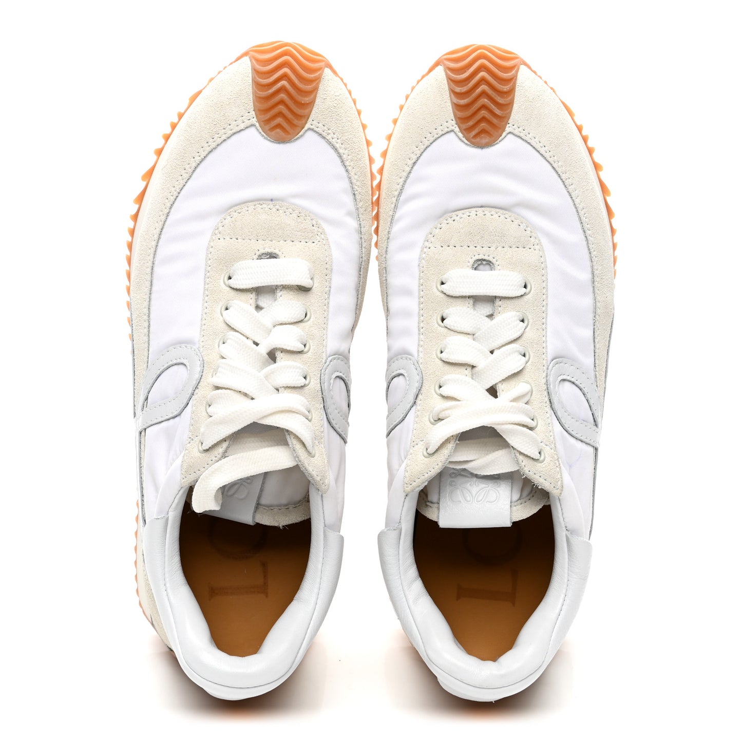 Nylon Suede Flow Retro Runner Sneakers  White