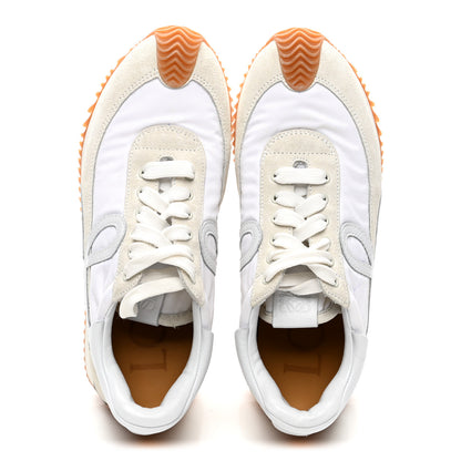Loewe Nylon Suede Flow Retro Runner Sneakers  White 5 of 10