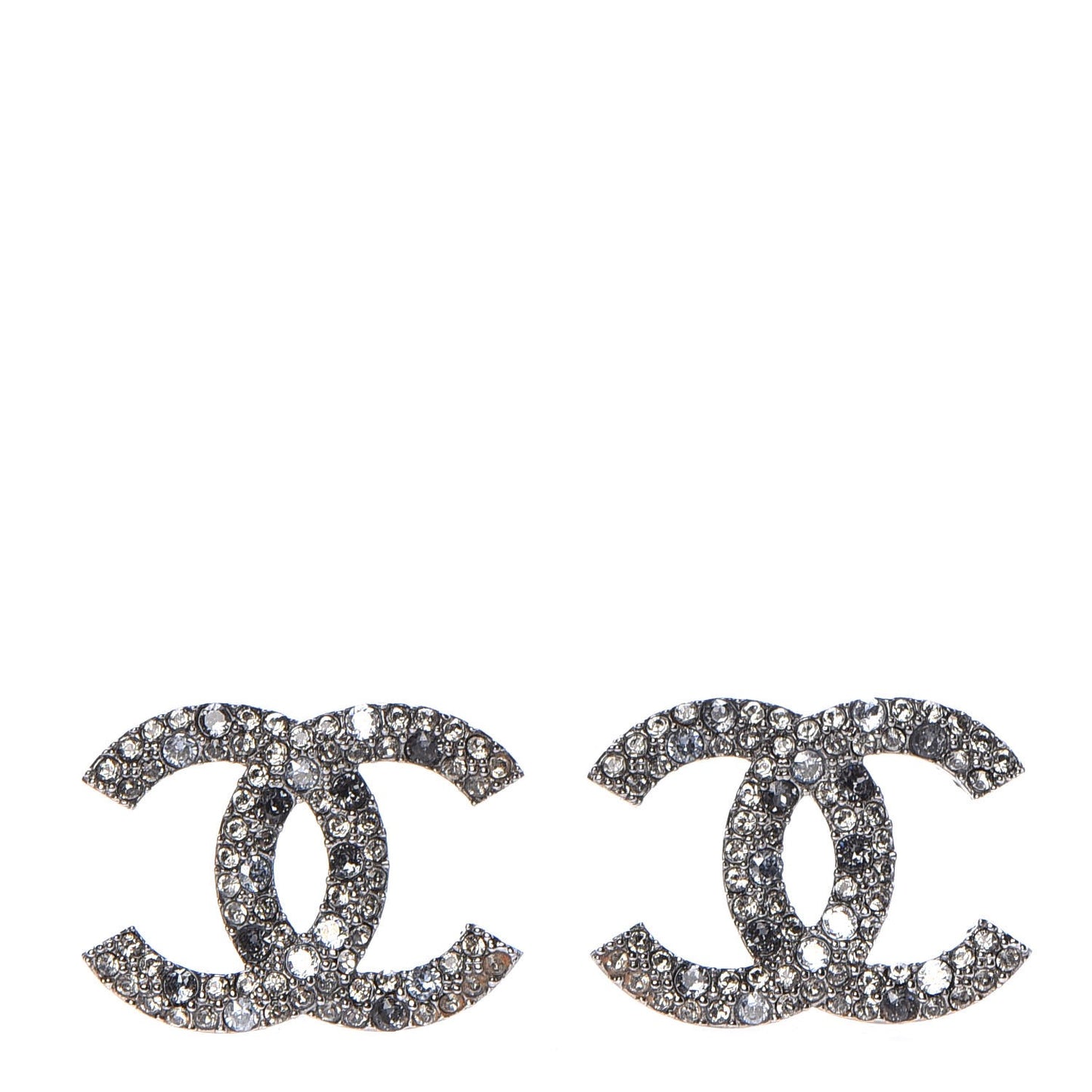 Crystal CC Earrings Silver