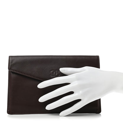 Chanel Lambskin CC Clutch Wallet Brown 2 of 8