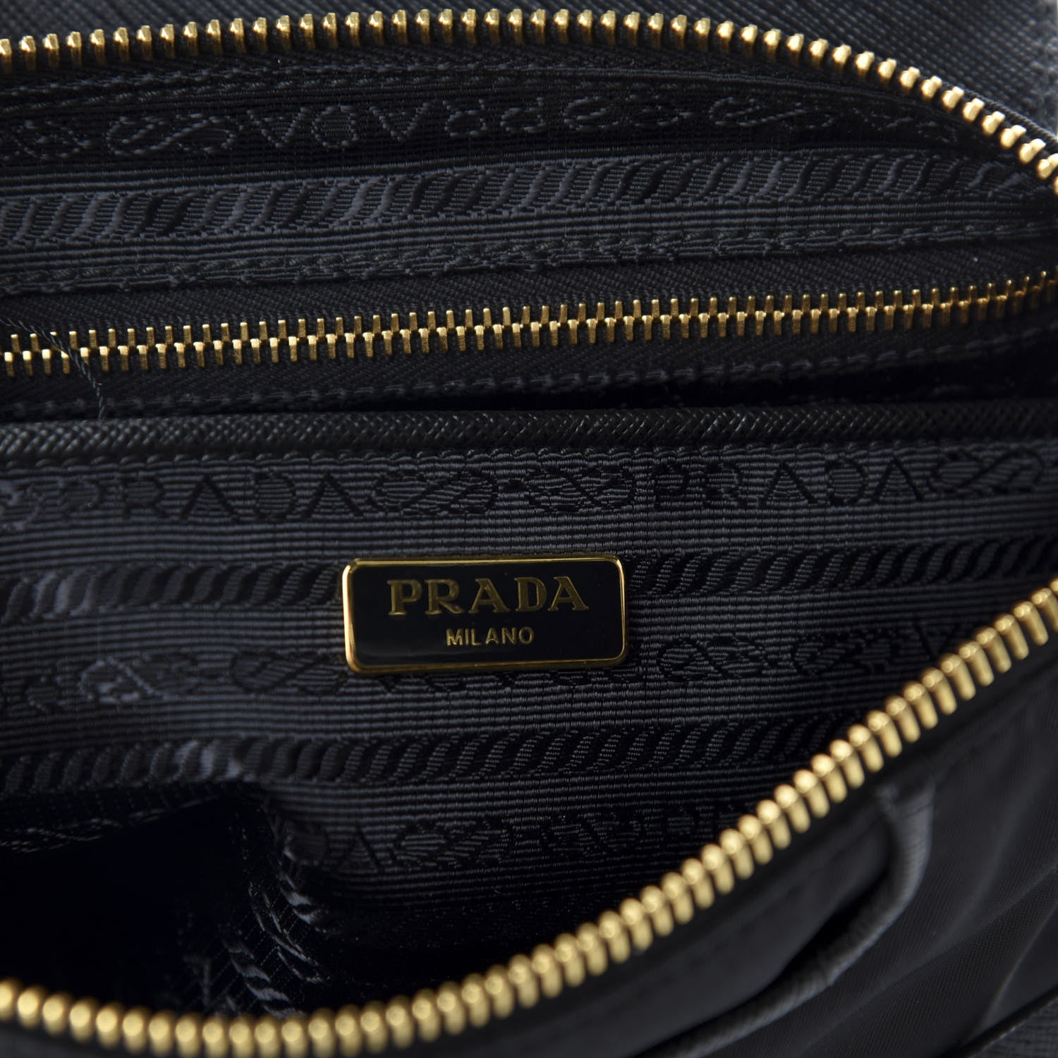 Prada Tessuto Nylon Saffiano Crossbody Bag Black 8 of 10