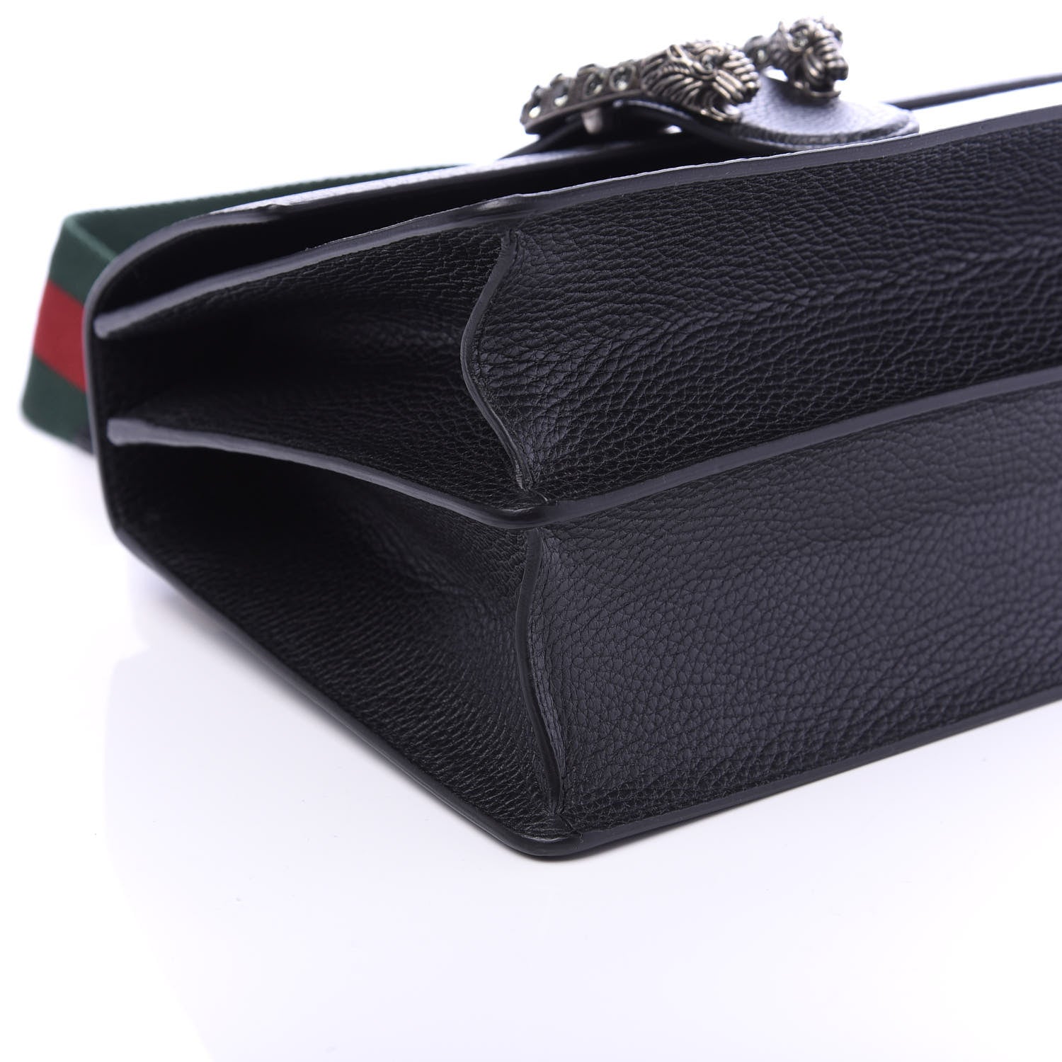 Gucci Dollar Calfskin Crystal Web Medium Dionysus Bamboo Top Handle Bag Black Black Diamond 6 of 13