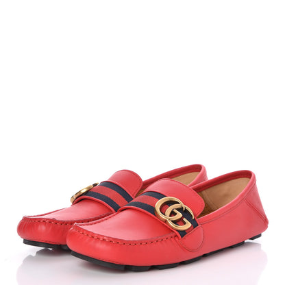 Gucci Calfskin Noel Web Driver Loafers 37 Hibiscus 3 of 8
