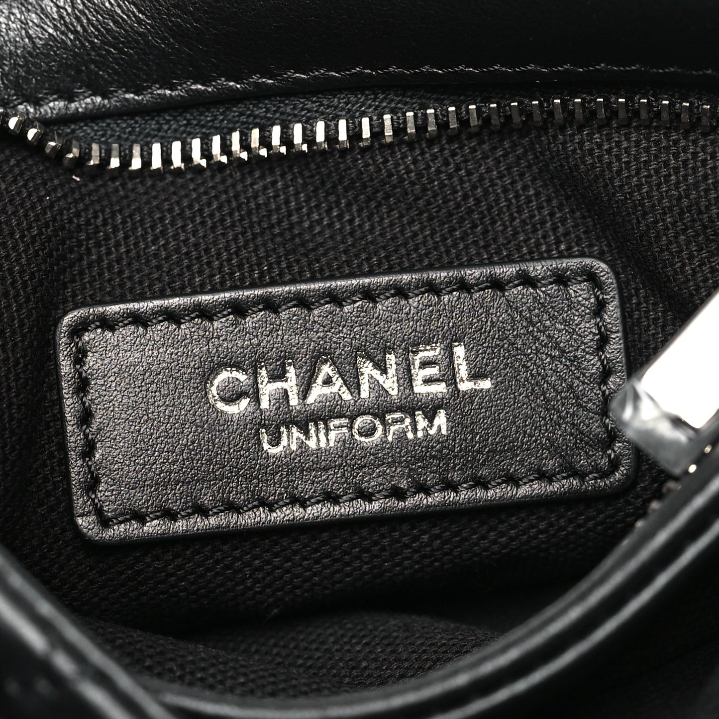 Lambskin Quilted Uniform Crossbody Bag Black