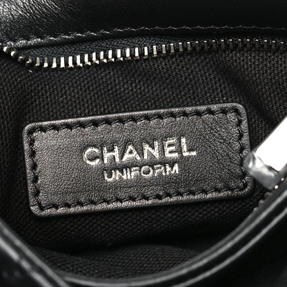 Chanel Lambskin Quilted Uniform Crossbody Bag Black 6 of 11