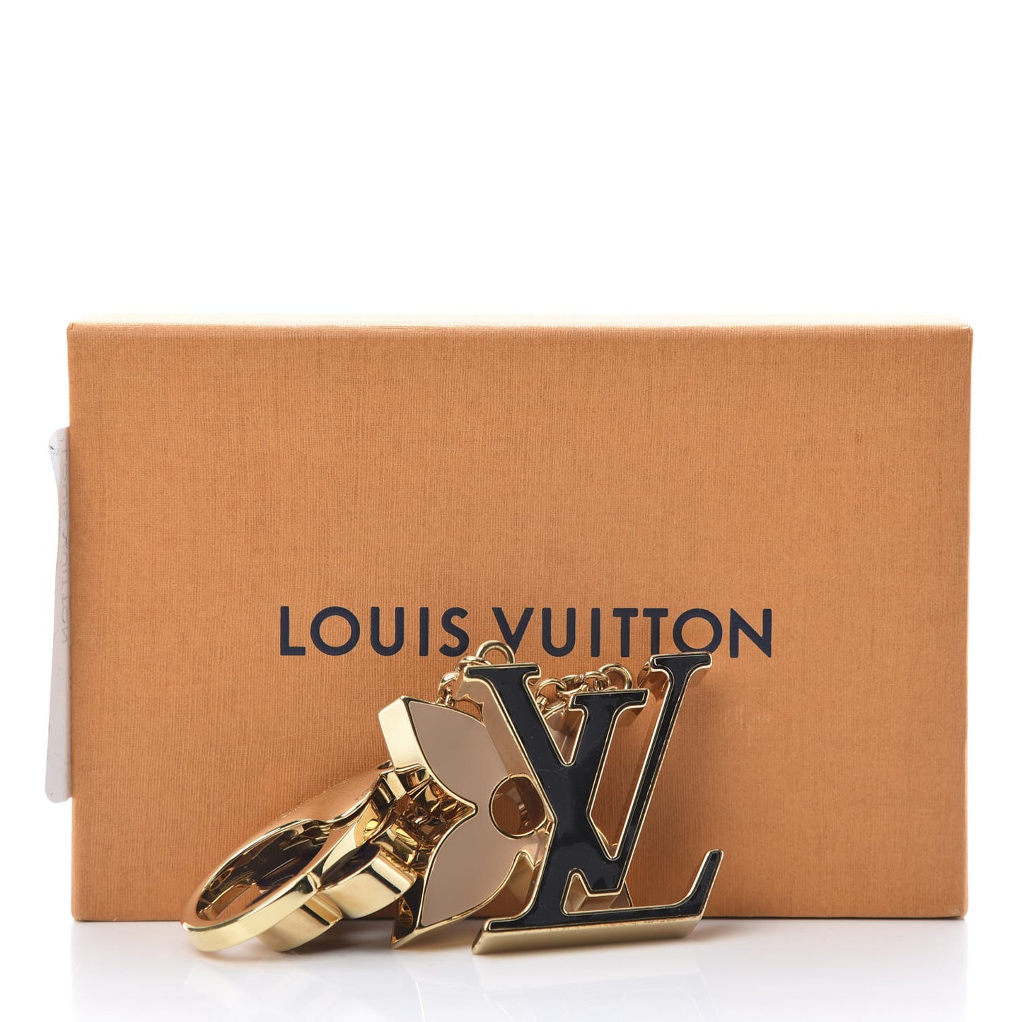 Fleur De Monogram Bag Charm Dore