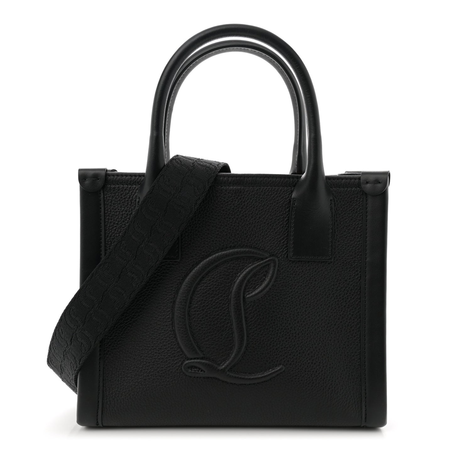 Grained Calfskin Mini By My Side Tote Black