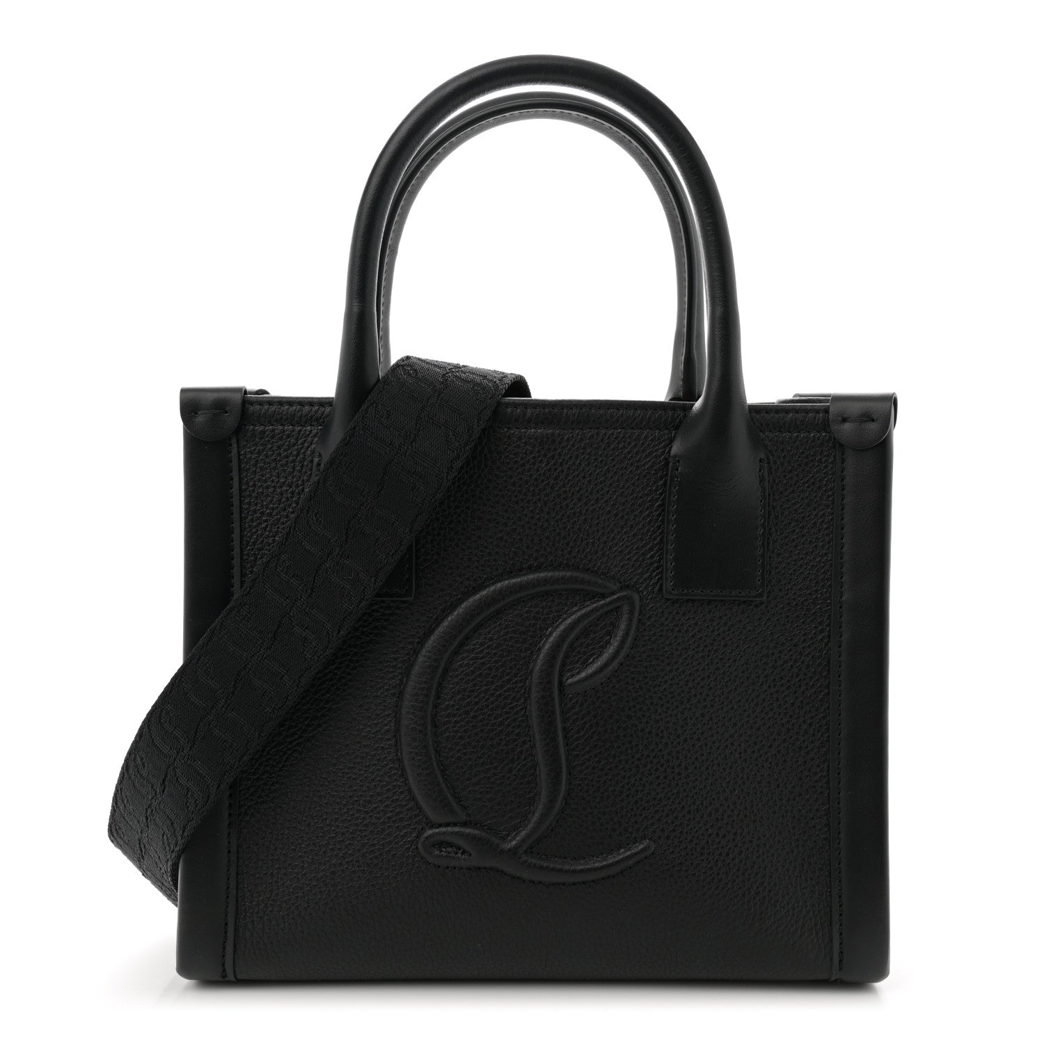 Christian Louboutin Grained Calfskin Mini By My Side Tote Black 1 of 11