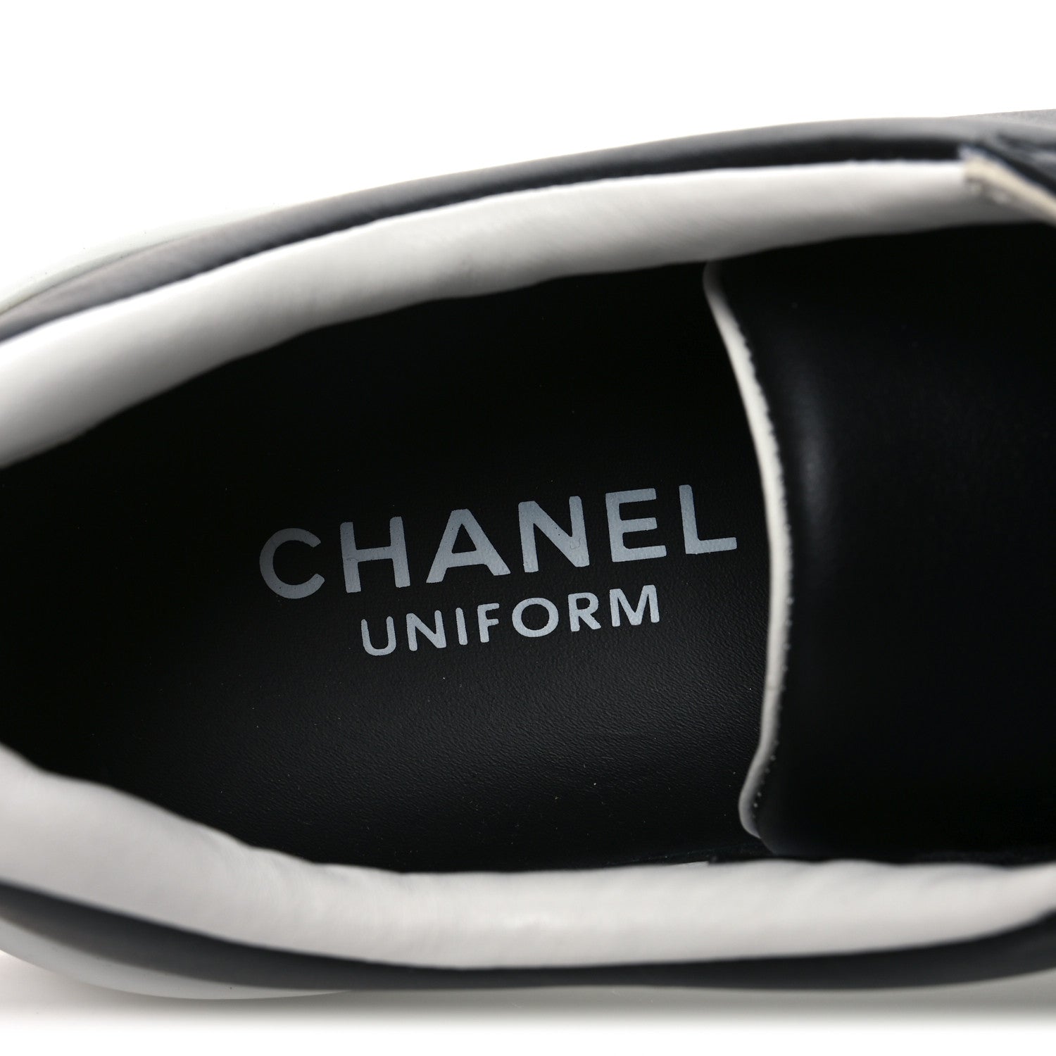 Chanel Calfskin CC Womens Sneakers 36.5 Black 7 of 8