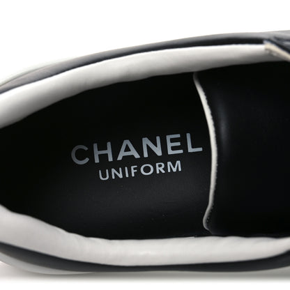 Chanel Calfskin CC Womens Sneakers 36.5 Black 7 of 8