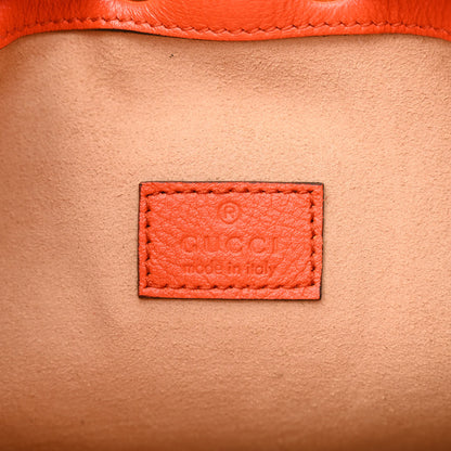 Gucci Softy Wonka Textured Dollar Calfskin Mini Diana Bucket Bag Deep Orange Spicy Cyclamin 6 of 10