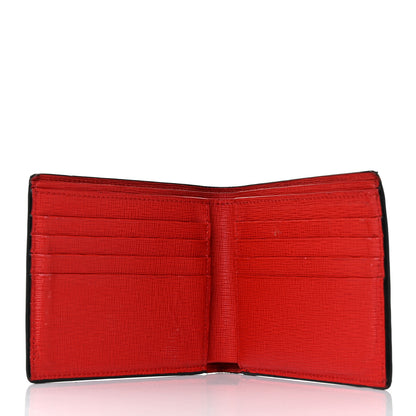 Fendi Vitello Elite Monster Eyes Inlay Bi-Fold Wallet Black Giallo Rosso 5 of 8