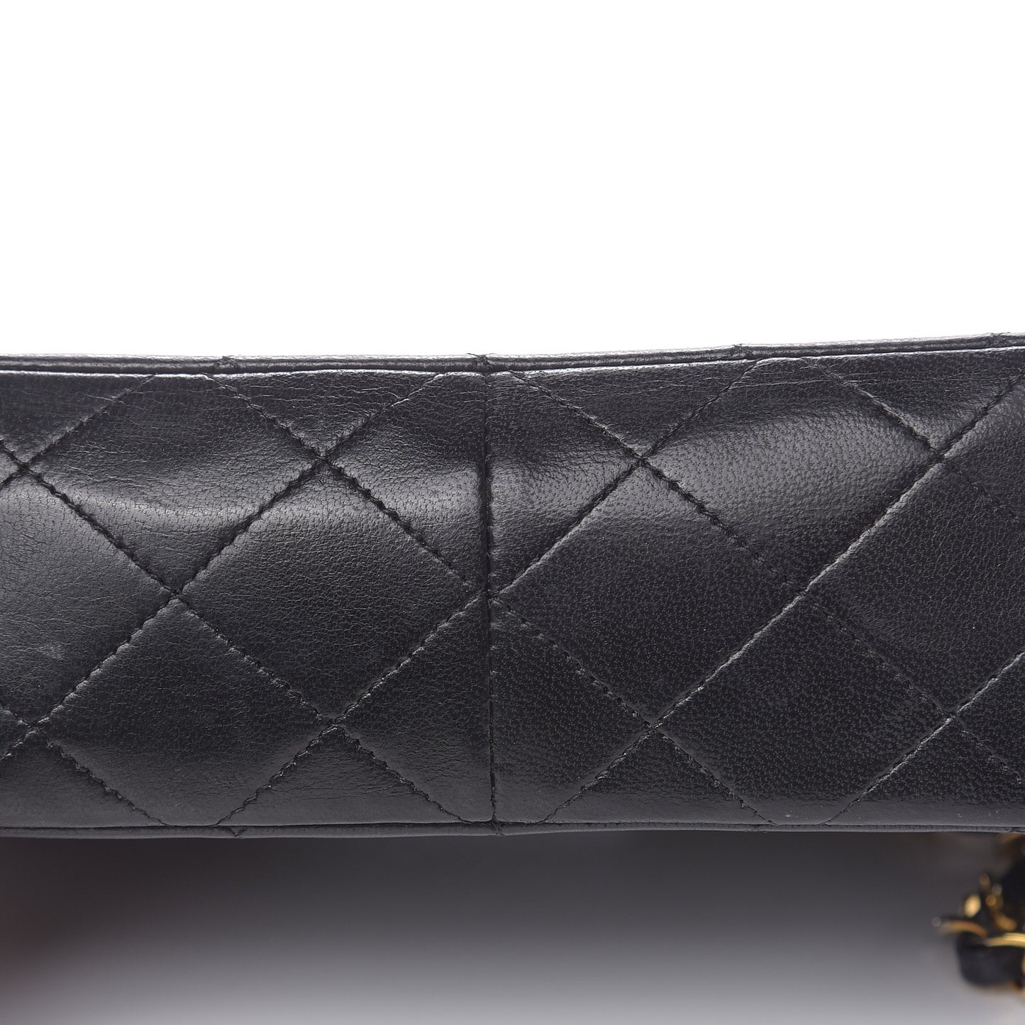 Lambskin Quilted Mini Square Flap Black