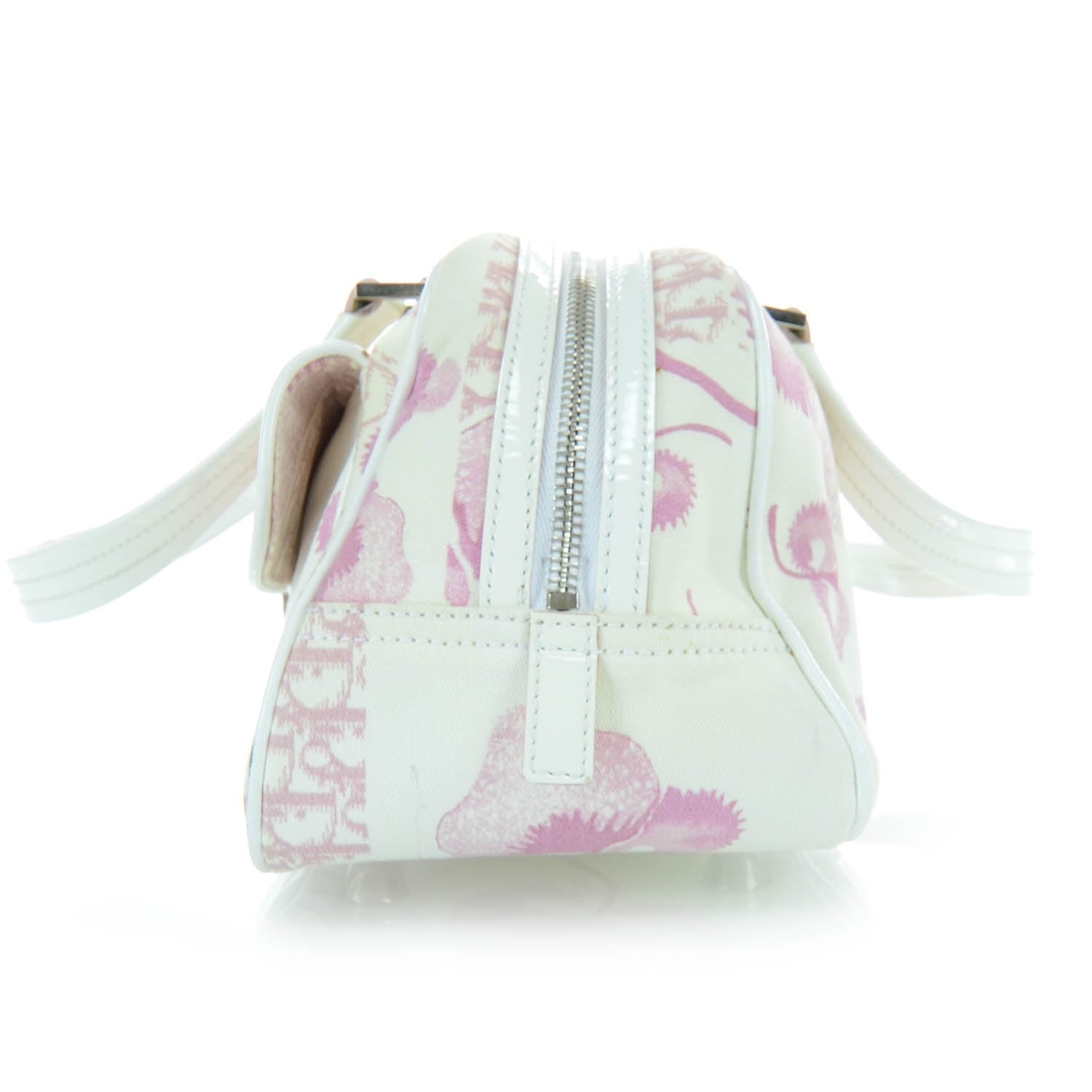 Christian Dior Canvas Monogram Floral Bowler Pink 6 of 11
