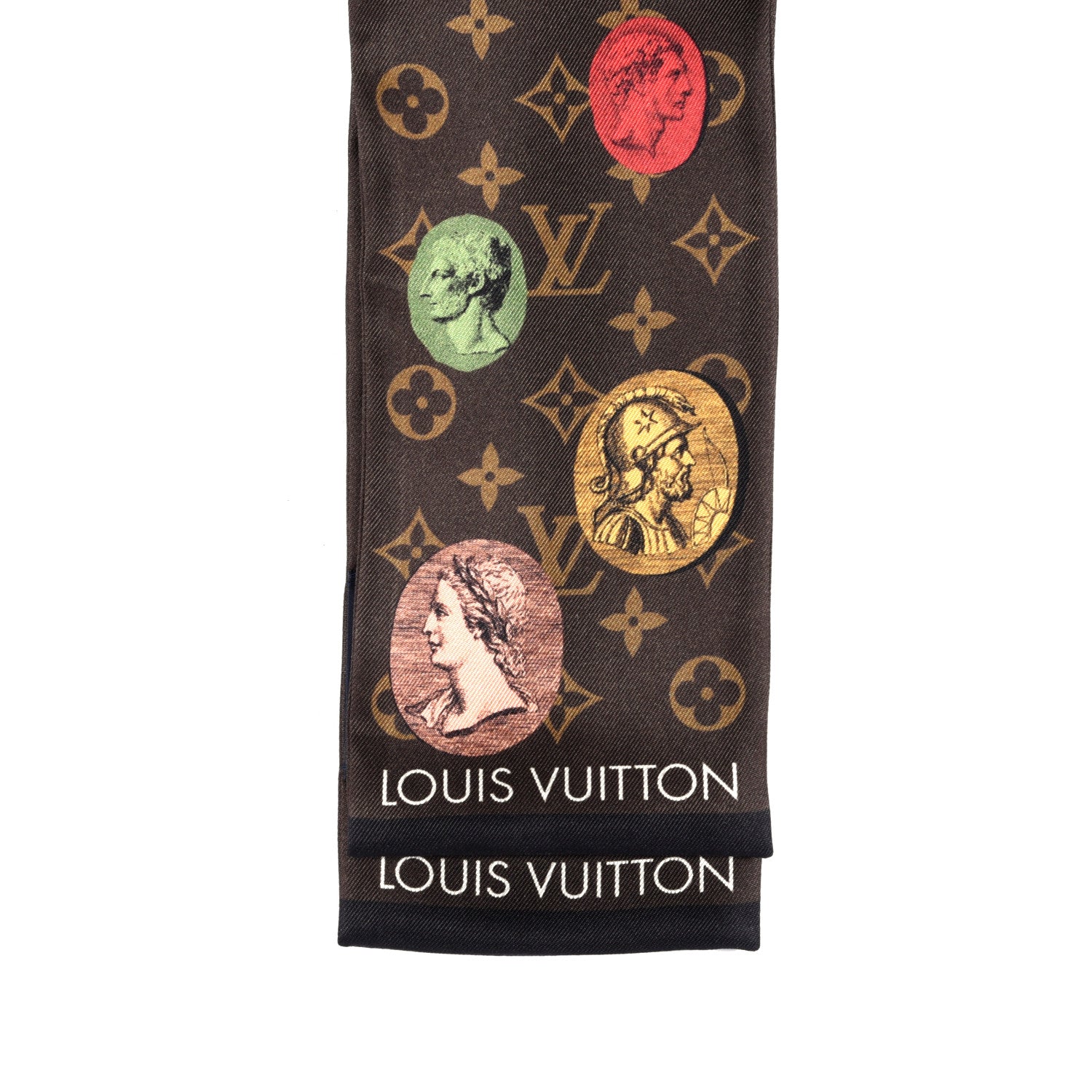 Louis Vuitton X FORNASETTI Silk Monogram Cameo Bandeau Brown 2 of 3