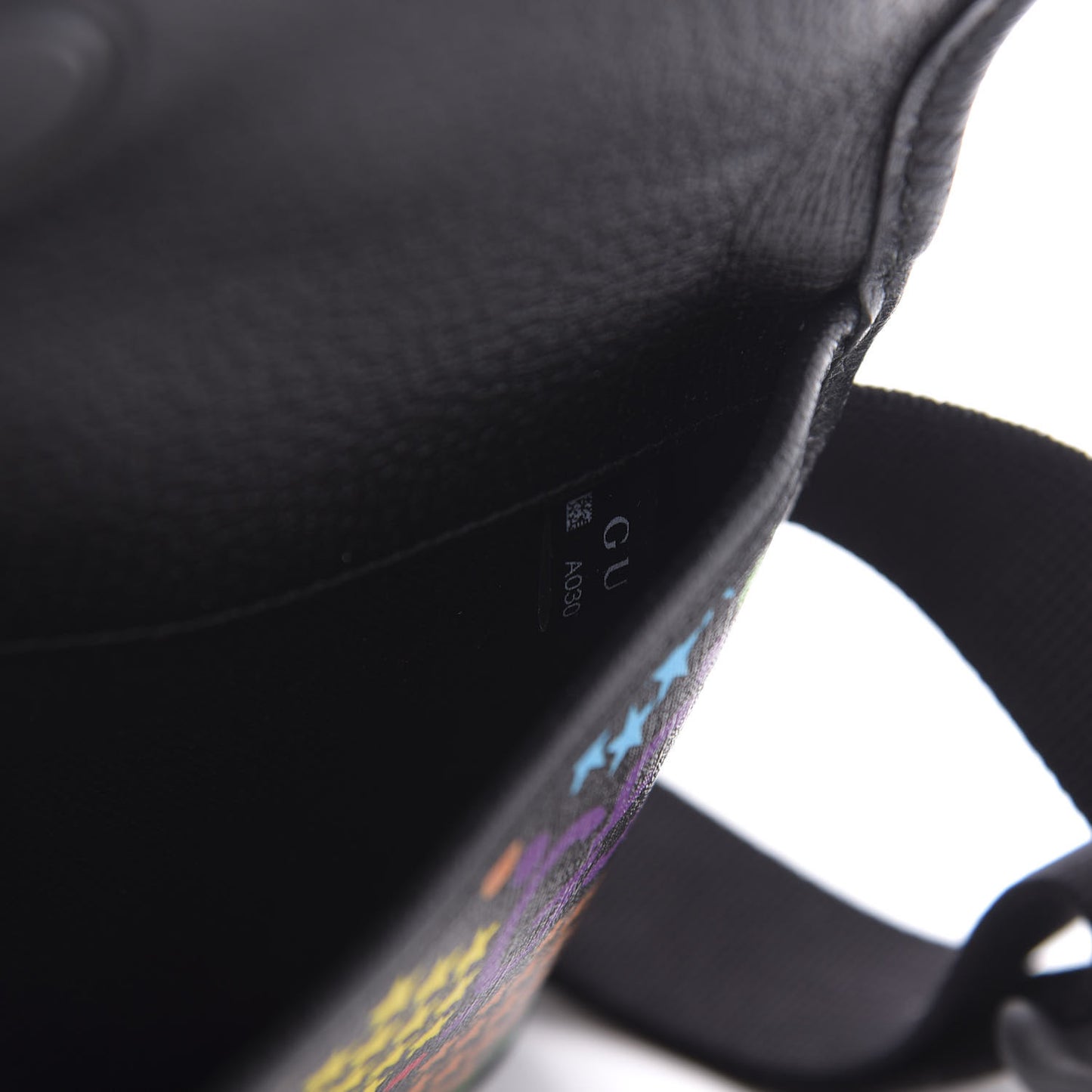 GG Supreme Monogram Psychedelic Slim Belt Bag Black