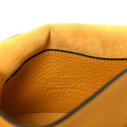 Valentino Garavani Pebbled Calfskin Medium Rockstud Flip Lock Crossbody Bag Yellow 11 of 15