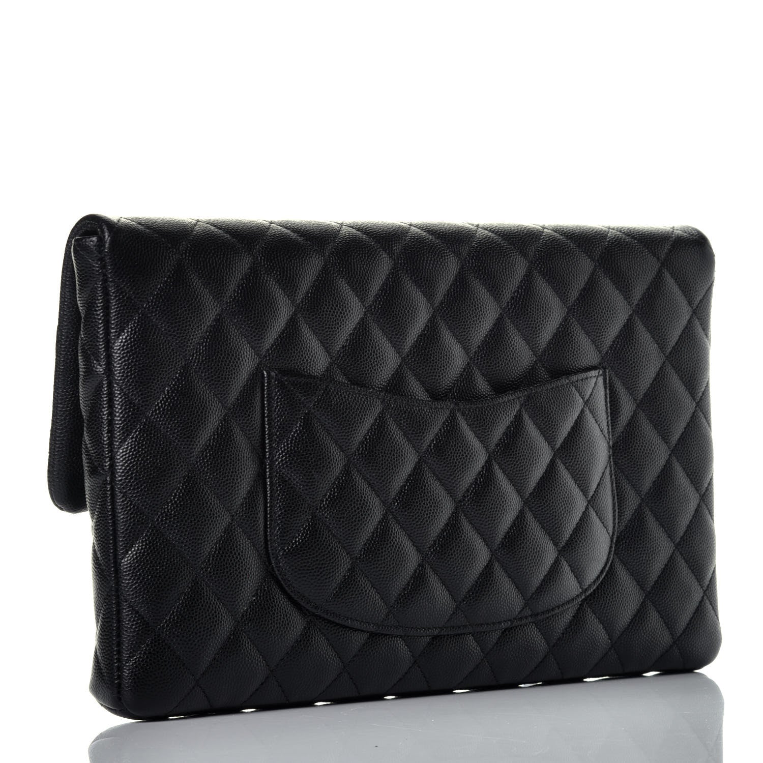 Chanel Caviar Quilted Flap Clutch Black 3 of 10