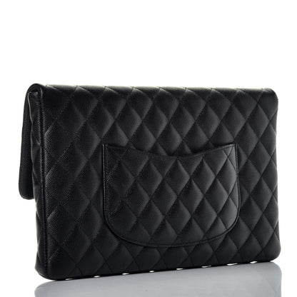 Chanel Caviar Quilted Flap Clutch Black 3 of 10