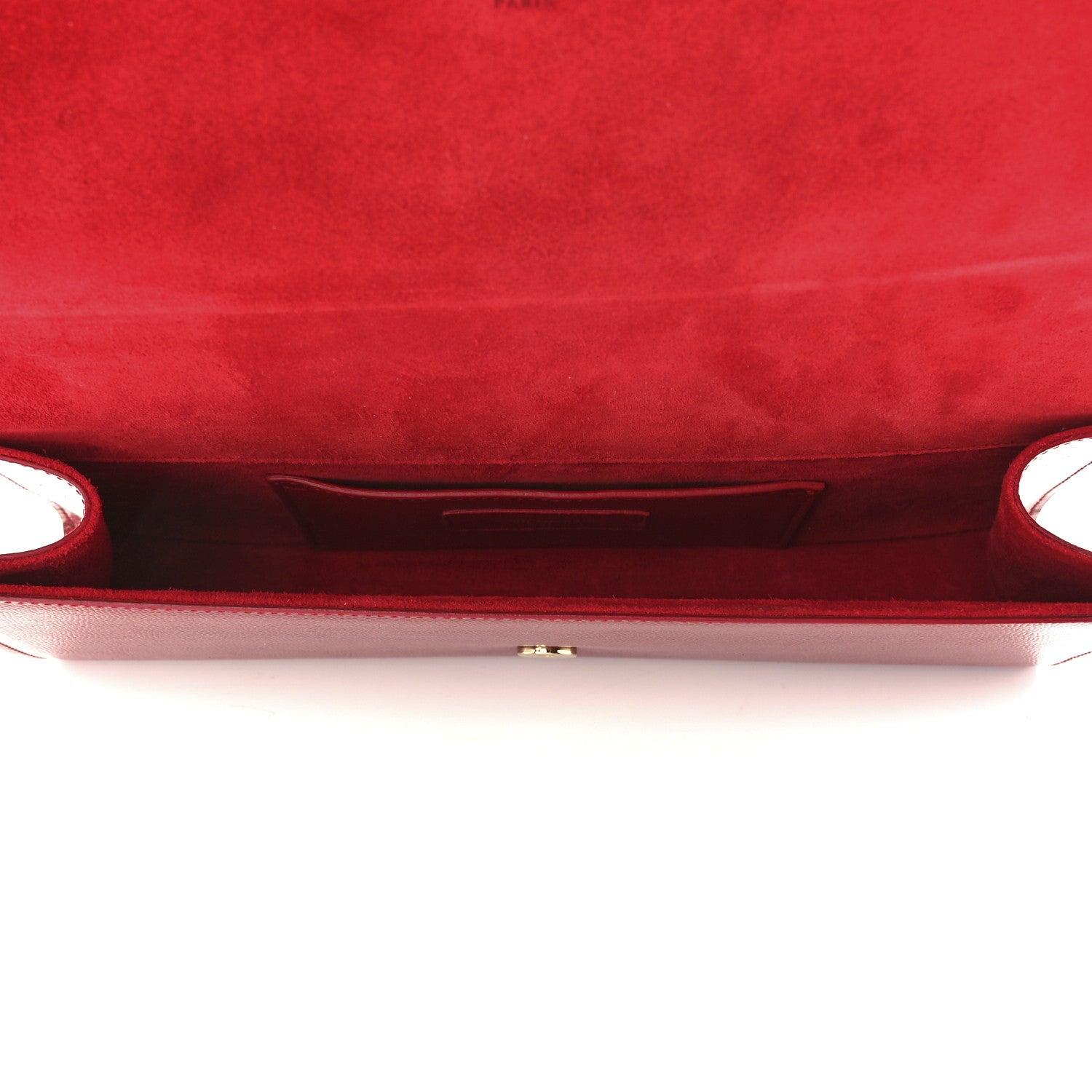 Saint Laurent Grain De Poudre Classic Monogram Cassandre Clutch New Red 5 of 12