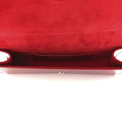 Saint Laurent Grain De Poudre Classic Monogram Cassandre Clutch New Red 5 of 12