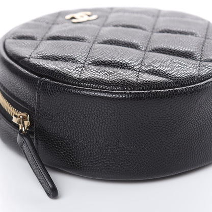 Chanel Caviar Quilted Round Clutch With Chain Black 8 of 9