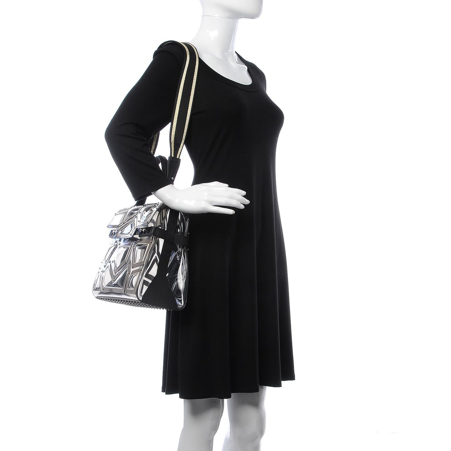 Vinyl Gladiator Tempete Satchel Antique Silver Gold