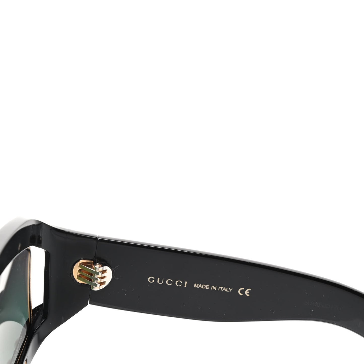 Acetate Pearl Rectangular Frame Sunglasses GG0234S Black Orange