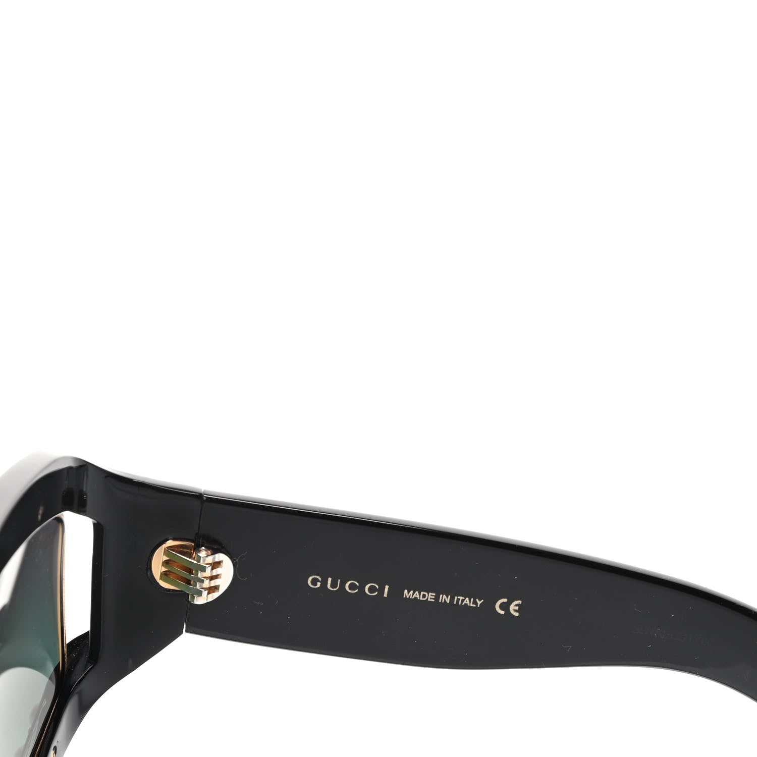 Gucci Acetate Pearl Rectangular Frame Sunglasses GG0234S Black Orange 5 of 6