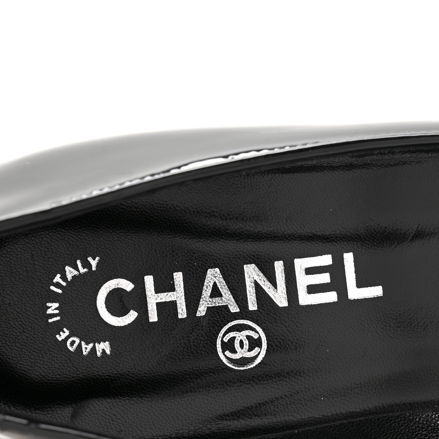 Chanel Patent Calfskin Bow Cap Toe CC Pumps 40 Black 8 of 9