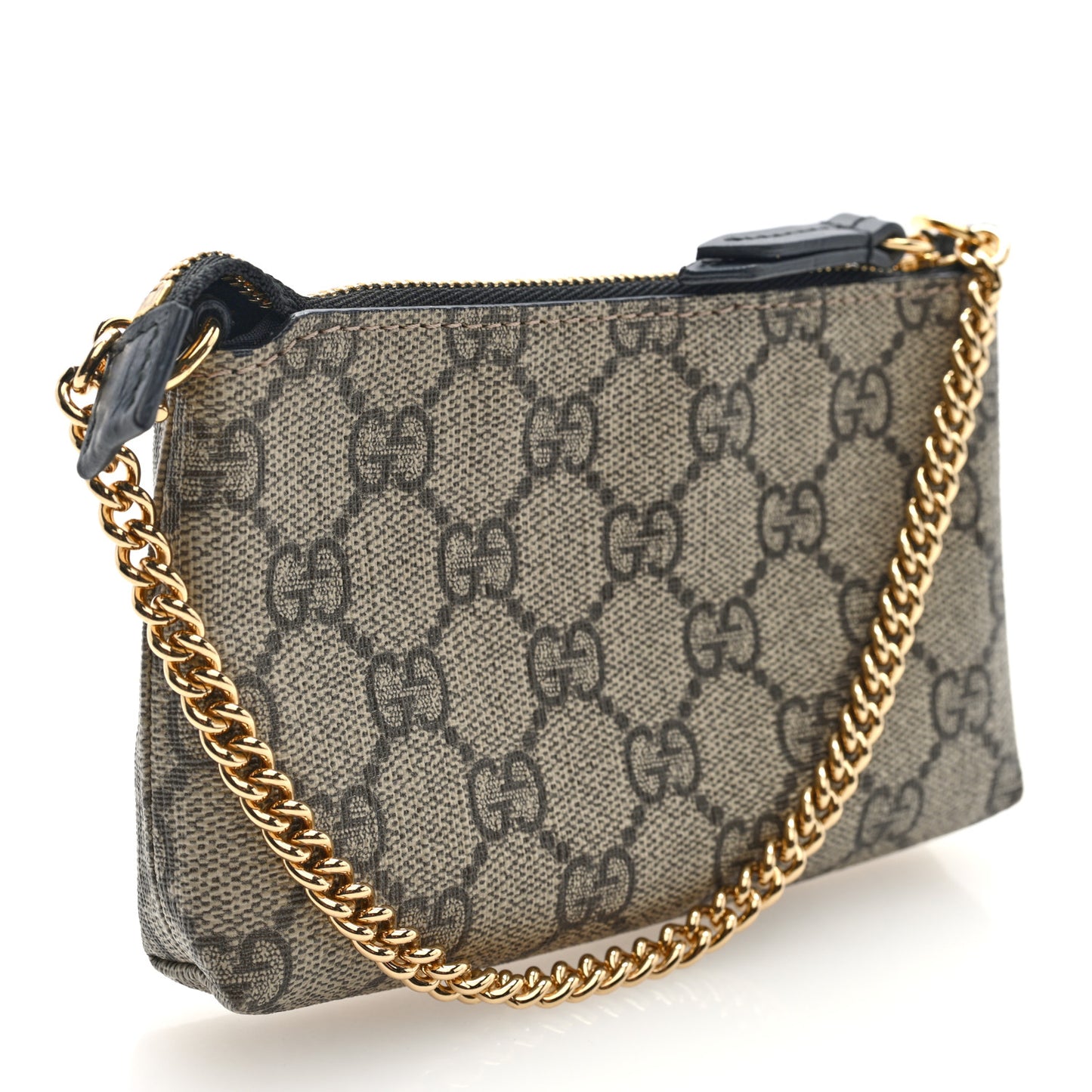 GG Supreme Monogram Mini Chain Bag Beige Black