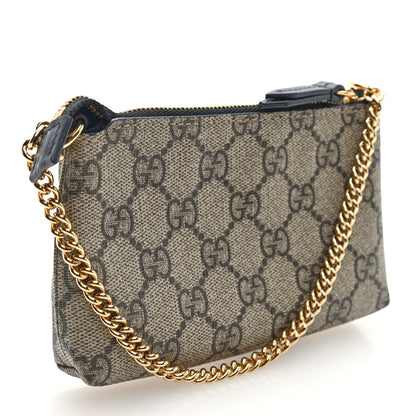 Gucci GG Supreme Monogram Mini Chain Bag Beige Black 3 of 10