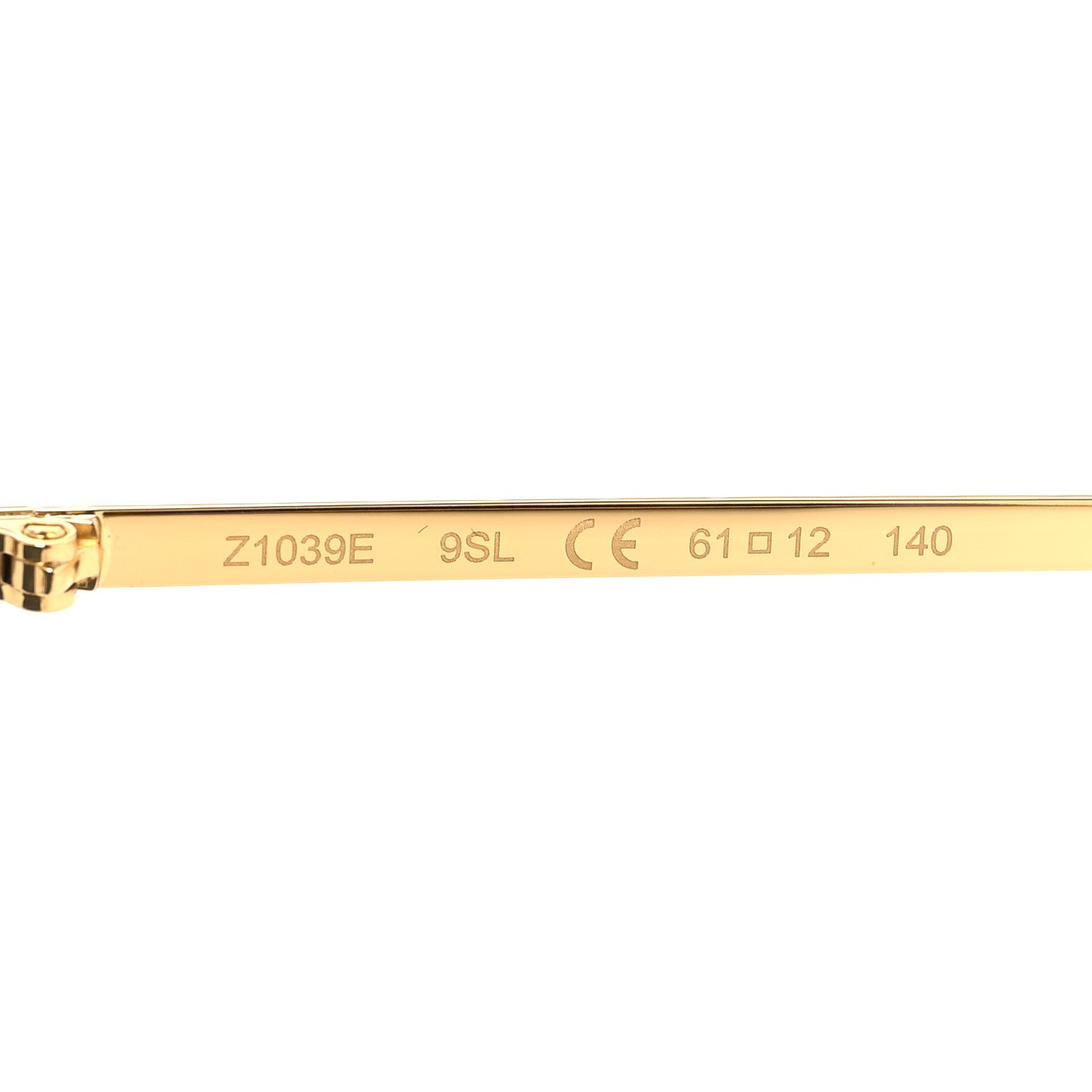 Louis Vuitton Metal LV Mirrored Cat Eye Sunglasses Z1039E Gold 6 of 7